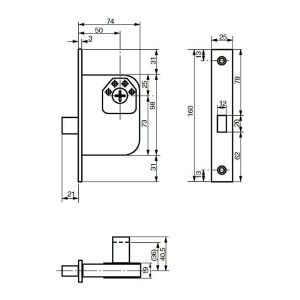 Turva-lisalukk ASSA 8788 analoog + vasturaud