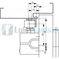Paigaldusnurgik liugvarrele ASSA ABLOY DCA104 (alumiinium, kinnituskruvidega)