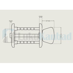 WC sulgur DORMA DI 7261-2 (ASSA 265 analoog)