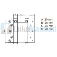 Pendelhing Aldeghi 75/29 mm CR (101AC075B, 2tk pakendis)