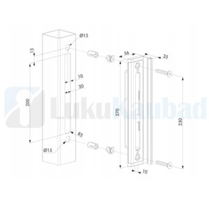 Jalgvärava lukuvastus LOCINOX SHKM