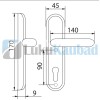 Ukselingid Hörmann D-110 72WB/KL, 9mm kara, must