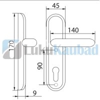 Ukselingid Hörmann D-110 72WB/KL, 9mm kara, must