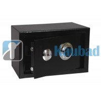 Mehaanilise koodlukustuse ja võtmega seif (310x200x200 mm), must