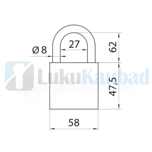 Niiskuskindlam tabalukk OPEL 55 mm, 3 võtit