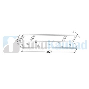 L paigaldusplaat magnetile Yale US06 270kg