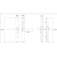 Nuti Lingikomplekt BH-S3B 280x33mm MUST (Sõrmejälg, kiip, kood, äpp, võti, Wifi)